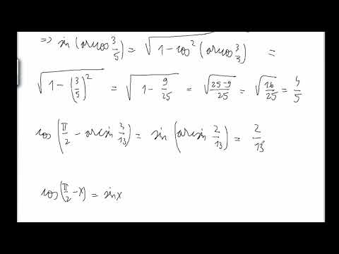 Calcule cu funcții trigonometrice directe și inverse (clasa a 10-a)