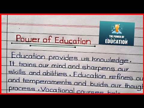 Power of Education Essay/Paragraph in English || Education Power || Power of Education Information