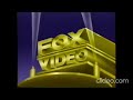 Buena Vista Home Vidoe And Fox Video 1991 Logo