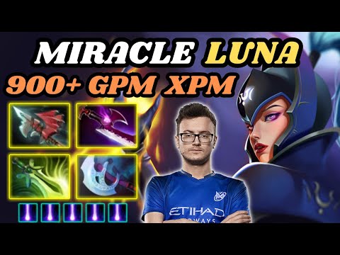 🔥 MIRACLE Luna Hard Carry Highlights 🔥 EZ Game By Miracle 900+ GPM XPM - Dota 2