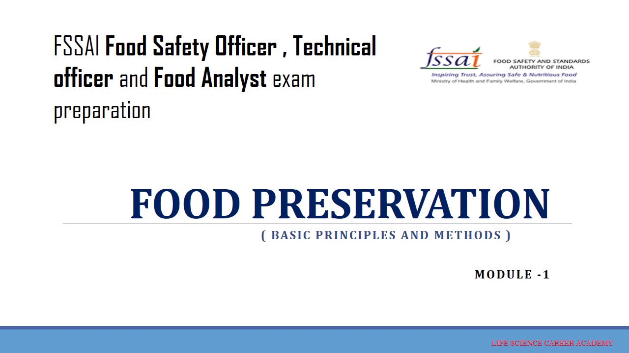 Food Preservation Module 1