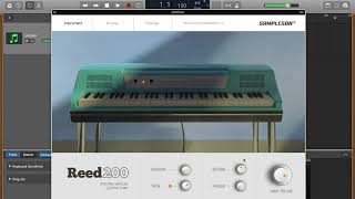 Video thumbnail for Reed200-V2 Modeled Electric Piano - Sound and user interface quick test by Sampleson