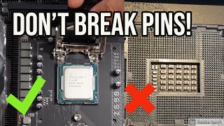 How to install an Intel CPU without breaking pins under 60 seconds! (LGA 1200)