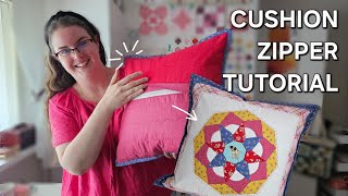 HOW TO INSERT A CUSHION ZIPPER | Quilting Tutorial