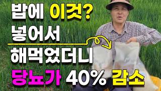 당뇨에 최고좋은 이밥, 이렇게 드시면 당뇨가 싹 사라집니다