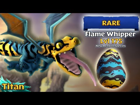 Flame Whipper — New Rare Dragon Max Level 175 Titan Mode | Dragons: Rise of Berk - Update 1.59.6