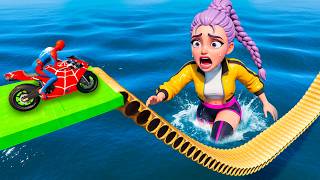 Download lagu SPIDER MAN against RUMI on Motorcycle in RAINBOW SPIDERS BRIDGE - GTA MULTIVERSE??? mp3