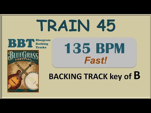 Train 45 - bluegrass backing track 135 bpm