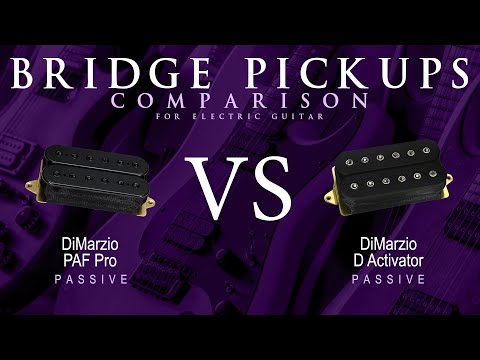DiMarzio PAF PRO vs D ACTIVATOR - Passive Bridge Guitar Pickup Comparison Tone Demo