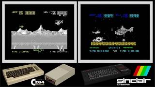 C64 vs ZX Spectrum : SILKWORM (Side by side comparison)