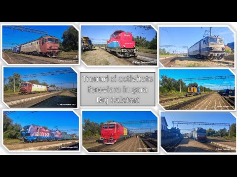 Trenuri si activitate feroviara in gara Dej Calatori