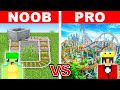 NOOB vs PRO: GIANT ROLLER COASTER Build Challenge in Minecraft
