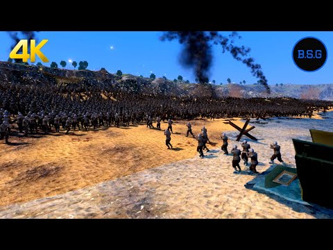 5,000 WW2 Japan Soldiers vs 20,000 WW2 U.S. Soldiers - Ultimate Epic Battle Simulator UEBS 4K Video
