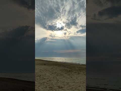 Baltic Sea.  Sun in the clouds.  Latvia.  Jurmala.