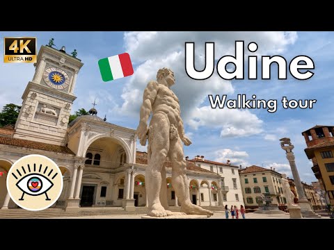 Walking through Udine [4K] HDR 🏛️ Italian Wonders with Subtitles