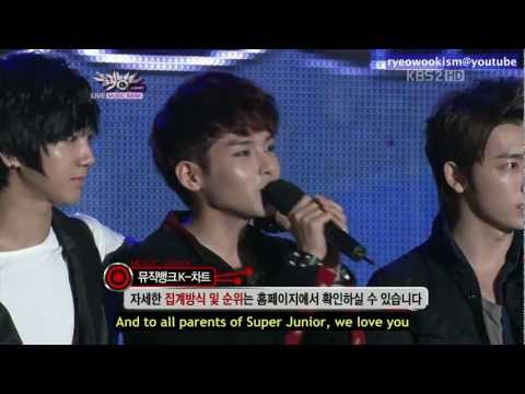 [eng sub] 110826 Music Bank 1st place speech