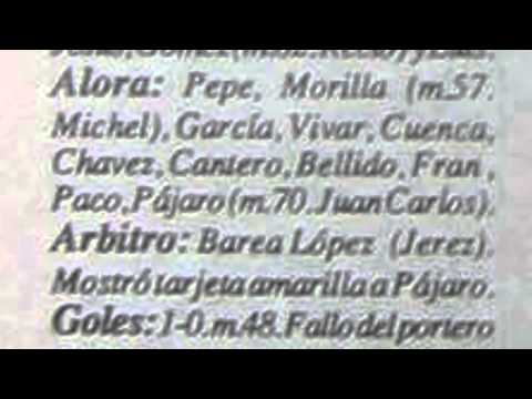 CD Alhaurino 2 - 1 CD Álora (Regional Preferente - Temporada 1989/90)