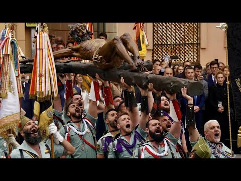 La Legión canta "El Novio de la Muerte" | SEMANA SANTA MÁLAGA 2024 | Cristo de la Buena Muerte -Mena