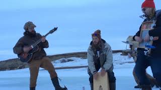 "Ice Fish On!" by MoonCats live on Lake Sakakawea