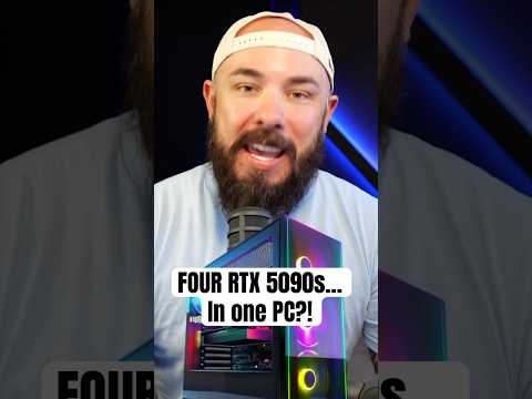 FOUR RTX 5090s in One PC?!