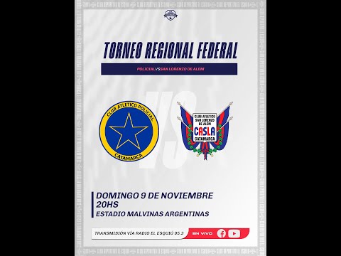 🔴 VIVO |  ATLÉTICO POLICIAL vs SAN LORENZO  - Torneo Regional - Region Centro - zona 1