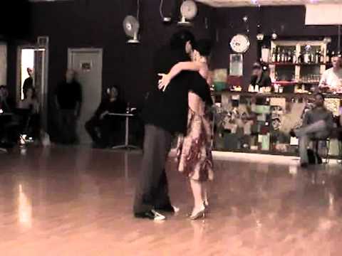  Eugenia Martinez  and  Lucas di Giorgio  are  dancing  to  the  tango  "  La Abandone Y No Sabia  "