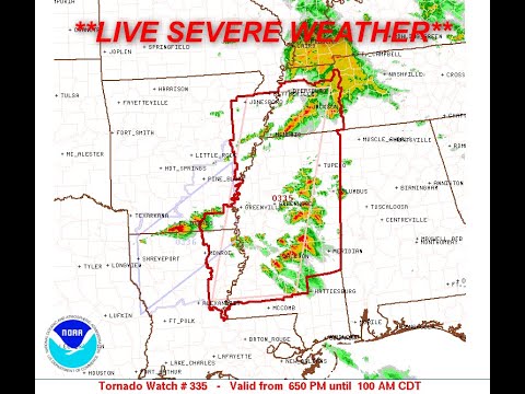 *LIVE* Severe Weather and Tornadoes in Mississippi / Arkansas TONIGHT!