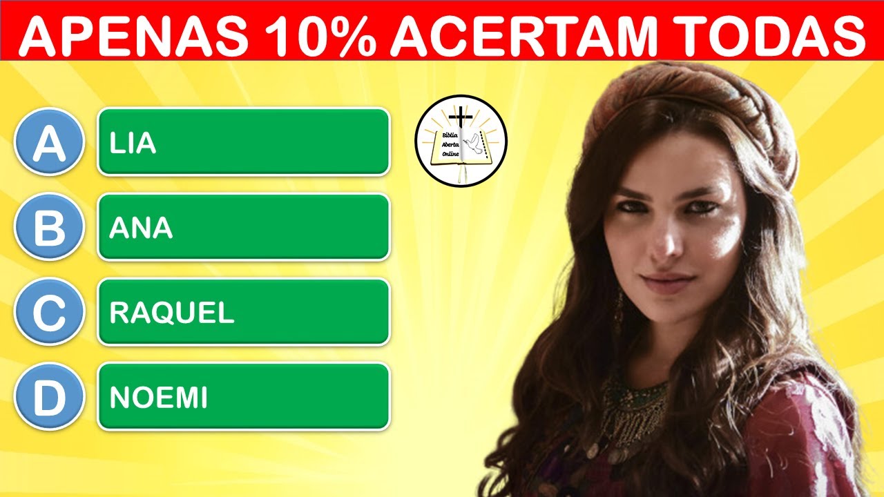 30 PERGUNTAS BÍBLICAS DE NÍVEL FÁCIL MÉDIO E DIFÍCIL - QUIZ BÍBLICO