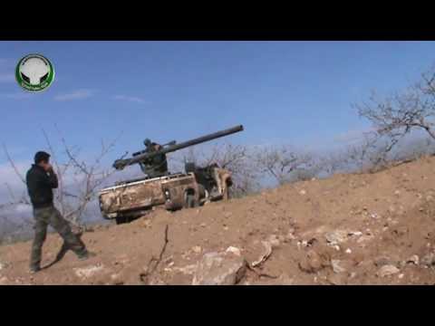 استهداف رتل لقوات النظام بمدفع 106 على جبهة مورك في ريف حماة من قبل لواء الفرقان