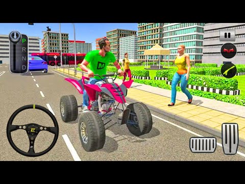 ATV Taxi Driver Simulator 2021 - City Beach Uber Ride - Android Gameplay