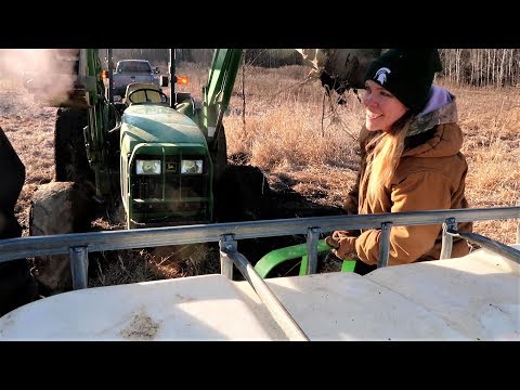 How to get Your John Deere 5410 tractor UNSTUCK from the mud!