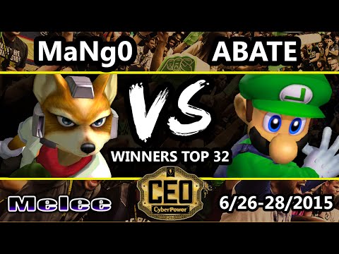 CEO 2015 - C9 Mango (Fox) Vs. Abate (Luigi) SSBM Winners Top 32 - Smash Melee