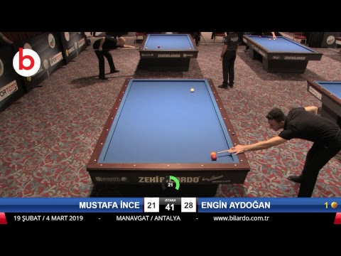 MUSTAFA İNCE & ENGİN AYDOĞAN Bilardo Maçı - 2019 TÜRKİYE KUPASI 1. ETAP ERKEKLER-6.ÖN ELEME