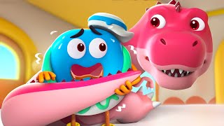 Dino is Coming! | T-rex is Sick | Good Habits | Kids Cartoon | Stories for Kids | BabyBus