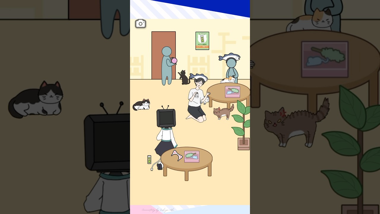 【家電カノジョ】猫モテたい 猫カフェ行きたい🐈【 Home Appliance Girlfriend】 #games #ゲーム実況 #shorts