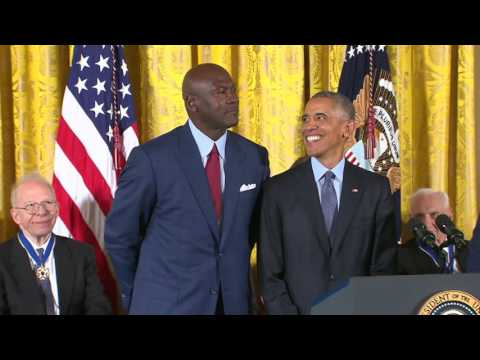 , title : 'Michael Jordan Receives The Presidential Medal of Freedom'