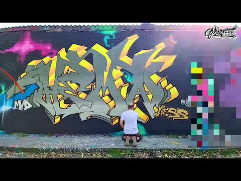 „Der Herr ist mein Hirte“ Chew and Hema Graffiti Mural 2021 Berlin Germany (Big Styles)