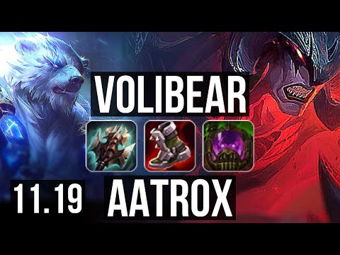 VOLIBEAR vs AATROX (TOP) | 8/1/3, 600+ games, Dominating | EUW Master | v11.19
