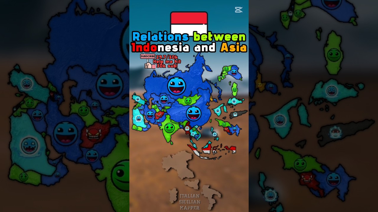 Relations between Indonesia and Asia #mapping