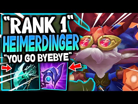 Rank 1 Heimerdinger makes champions go BYE BYE with his S11 one shot potential!  - League of Legends