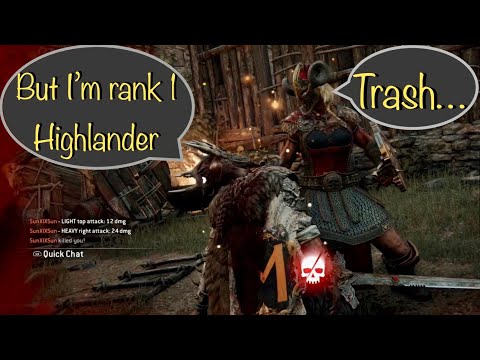 RANK 1 Highlander WORLD - For Honor Duels