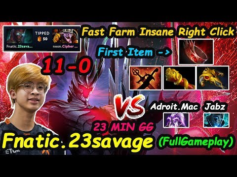 Fnatic 23savage [Terrroblade] Fast Farm Carry vs Adroit.Mac Jabz Dota 2 Perspective pro gameplay