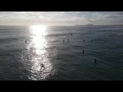 The Bluff drone shot of surf lineup