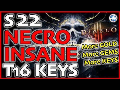 Insane Necromancer Key Farm build - Gems, Gold, Extra Keys Season 22 (LOD Mages Necro - super easy!)
