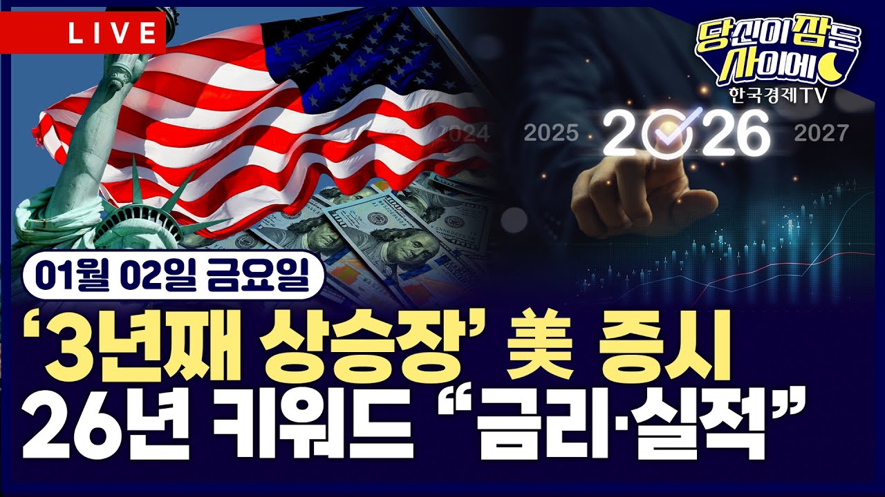 [🔴01/02 #당잠사] MSCI 전 세계 지수, 연간 21%대 상승 | 뉴욕증시, 나흘째 하락…연간 3년 연속 두 자릿수 상?