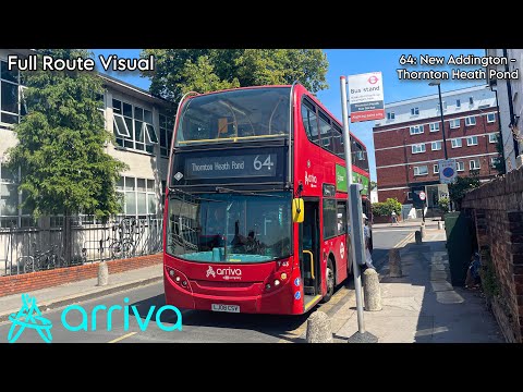 Full Route Visual | London Bus Route 64: New Addington - Thornton Heath Pond | ES157 (LY24 FXK)