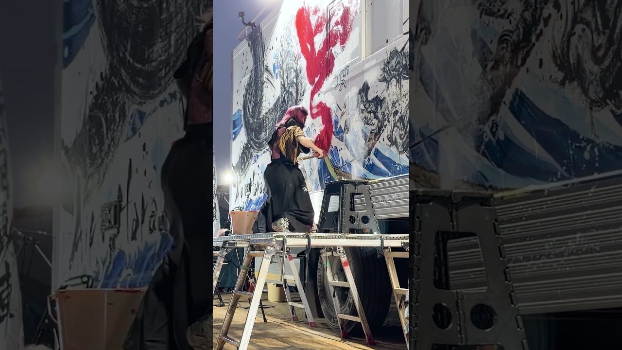 サウジアラビアでトラックに書きました！