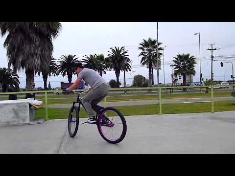 Bunny hop tabletop on a mountain bike