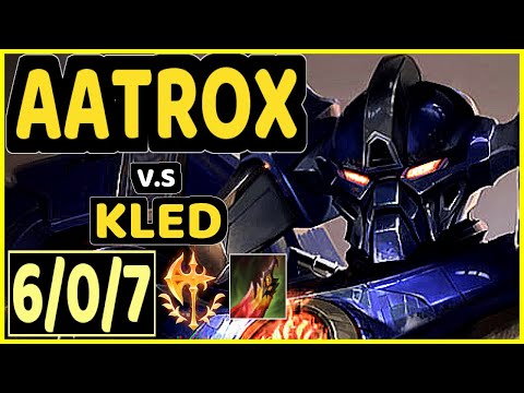 DOPA (APDO) (AATROX) vs KLED - 6/0/7 KDA TOP CHALLENGER GAMEPLAY - KR