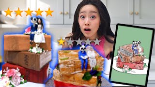 I ordered a CUSTOM WEDDING CAKE from a 1 STAR vs 5 STAR BAKERY!
